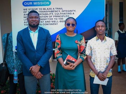 Adjei Richard and Miss Chloe-Patra Azantilow speaking